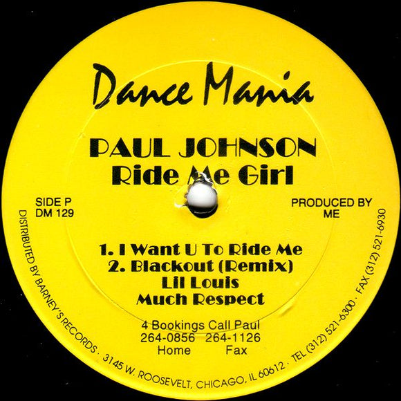 Paul Johnson – Ride Me Girl / Now Suck It