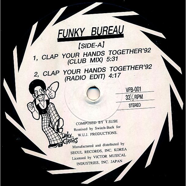 Funky Bureau ‎– Clap Your Hands Together '92 – Papad Records