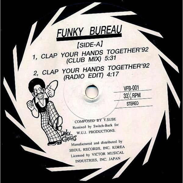 Funky Bureau ‎– Clap Your Hands Together '92 – Papad Records